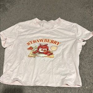 Strawberry Graphic Kids T-Shirt - Pink